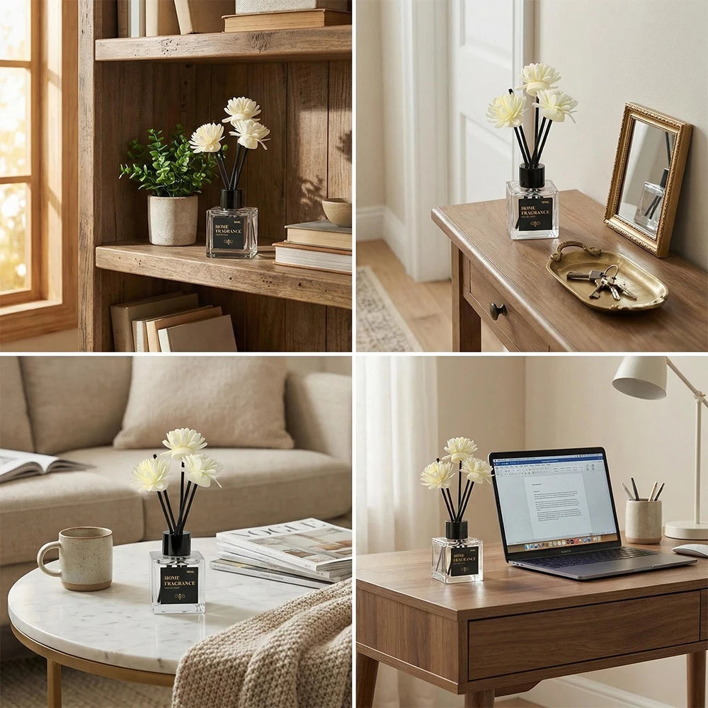 Serenity Natural Reed Diffuser Set
